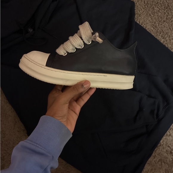 Rick Owens Black and White Sneakers